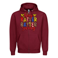 Burgundy hey batter batter swing softball Zipper Hoodie - Zillion Design Studio