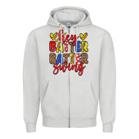 Dove Grey hey batter batter swing softball Zipper Hoodie - Zillion Design Studio