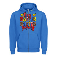 True Royal hey batter batter swing softball Zipper Hoodie - Zillion Design Studio