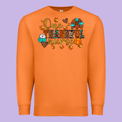 One Thankful Nurse Premium Sweatshirt Designed By Jahusdesignshop