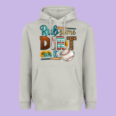 Rub Some Dirt On It Baseball Heavyweight Hoodie Designed By Hra Design Shop