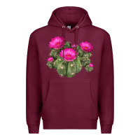 Burgundy eagle claws cacti Premium Hoodie - LillyAllenDesigns
