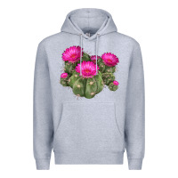 Heather Grey eagle claws cacti Premium Hoodie - LillyAllenDesigns