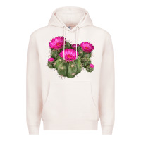 Pale Pink eagle claws cacti Premium Hoodie - LillyAllenDesigns