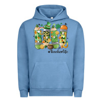 Pigment Pebble Blue retro patricks day teacher life Urban Hoodie - MaliasSmallBusiness