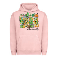 Pigment Salmon retro patricks day teacher life Urban Hoodie - MaliasSmallBusiness
