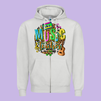 Music Teacher Zipper Hoodie Designed By Texasbilliewilder