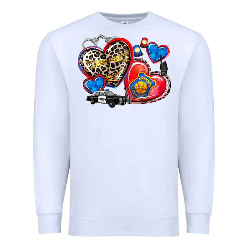 Western Leopard  Police   Hearts Premium Sweatshirt by AdoDesignShop | Teevron