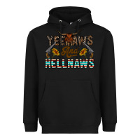 Black yeehaws and hellnaws Heavyweight Hoodie - CowhideDigitalArt