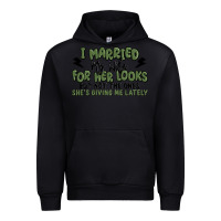 Black i married my wife for her looks Urban Hoodie - MaliasSmallBusiness