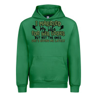 Emerald i married my wife for her looks Urban Hoodie - MaliasSmallBusiness