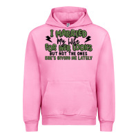 Fuchsia Pink i married my wife for her looks Urban Hoodie - MaliasSmallBusiness