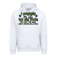 White i married my wife for her looks Urban Hoodie - MaliasSmallBusiness