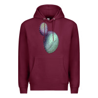 Burgundy opunthia santa rita cactus Premium Hoodie - LillyAllenDesigns