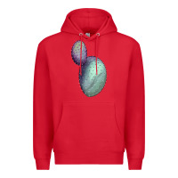 Red opunthia santa rita cactus Premium Hoodie - LillyAllenDesigns