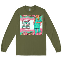 Army Green not all angels have wings blonde nurse Long Sleeve Tee - RanaPortraitStore