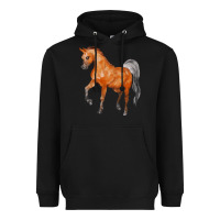 Black horse Heavyweight Hoodie - FaDigitalArtStudio