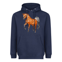 Navy horse Heavyweight Hoodie - FaDigitalArtStudio