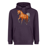 Plum horse Heavyweight Hoodie - FaDigitalArtStudio