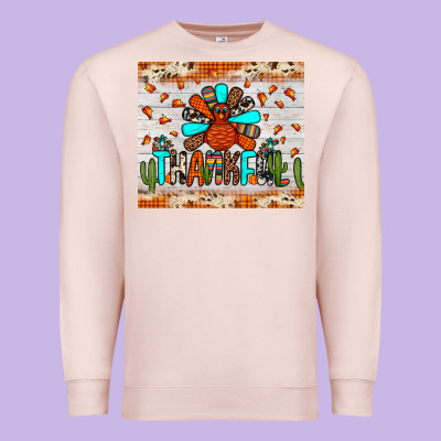 Thankful Turkey Premium Sweatshirt Designed By Jahusdesignshop