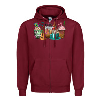 Burgundy music teacher coffee cups Zipper Hoodie - texasbilliewilder