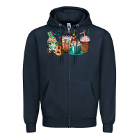 Navy music teacher coffee cups Zipper Hoodie - texasbilliewilder
