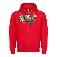 Red music teacher coffee cups Zipper Hoodie - texasbilliewilder