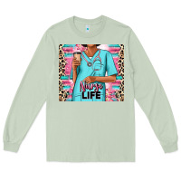 Matcha nurse life afro woman Long Sleeve Tee - RanaPortraitStore