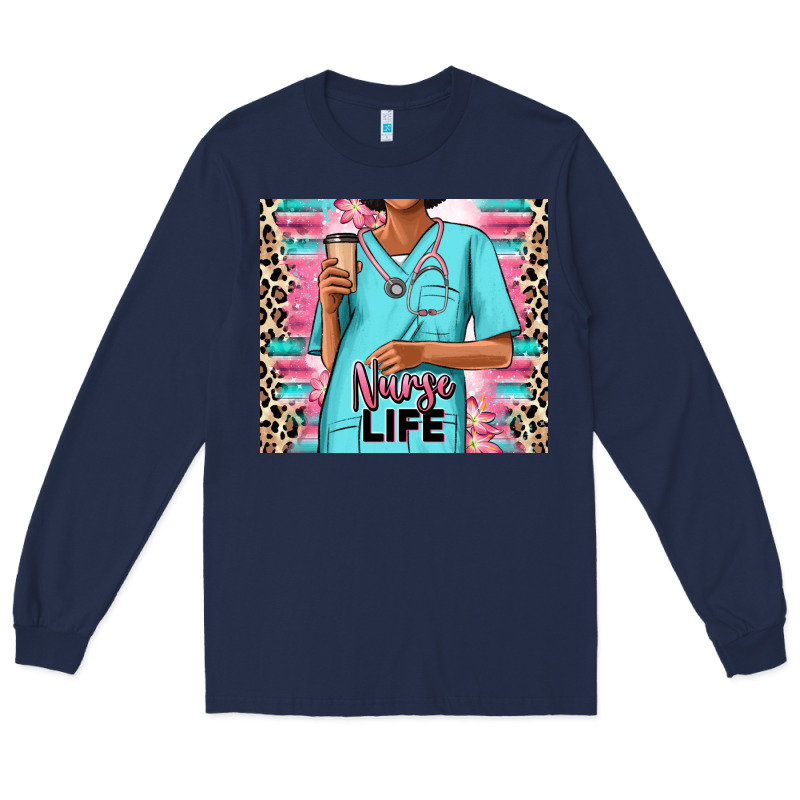 Nurse Life Afro Woman Long Sleeve Tee by RanaPortraitStore | Teevron