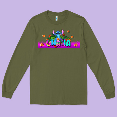 Stitch Ohana Long Sleeve Tee Designed By Adodesignshop