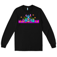 Black stitch ohana Long Sleeve Tee - AdoDesignShop