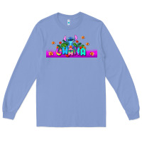 Colony Blue stitch ohana Long Sleeve Tee - AdoDesignShop