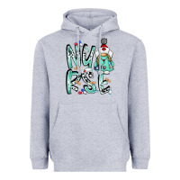 Heather Grey nurse Heavyweight Hoodie - RacoonDesign