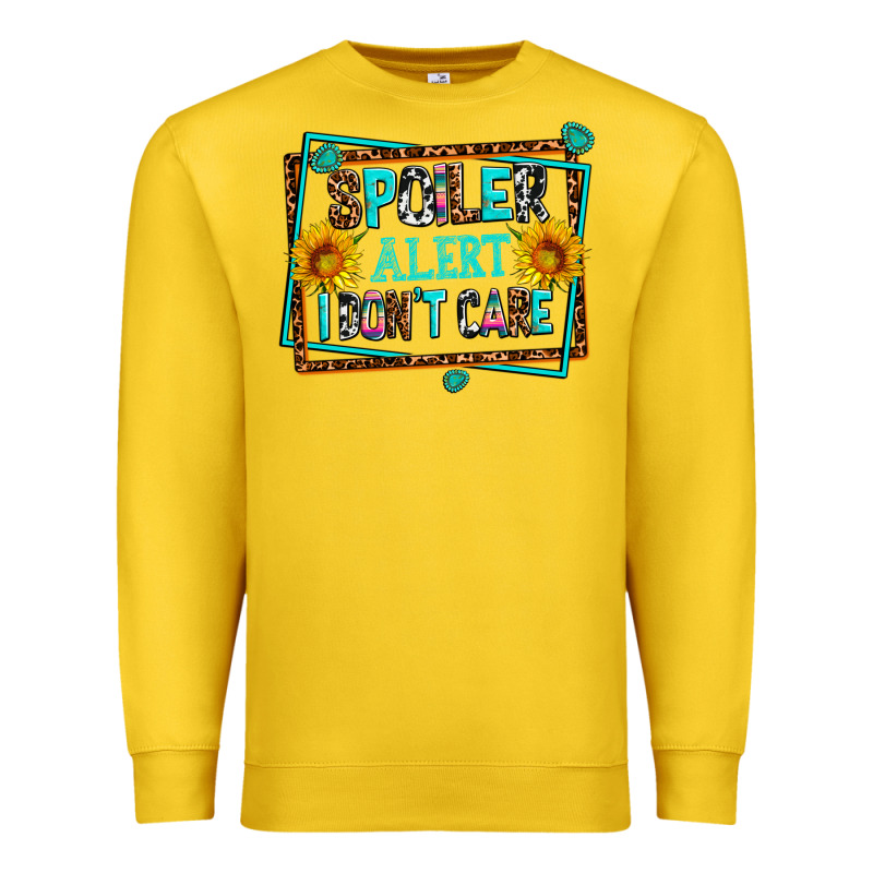 Spoiler Alert I Dont Care Premium Sweatshirt by AdoDesignShop | Teevron