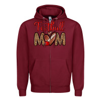 Burgundy football mom Zipper Hoodie - Zillion Design Studio