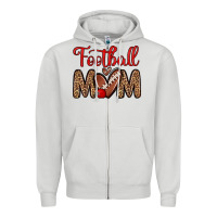 Dove Grey football mom Zipper Hoodie - Zillion Design Studio