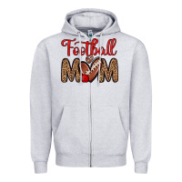 Heather Grey football mom Zipper Hoodie - Zillion Design Studio