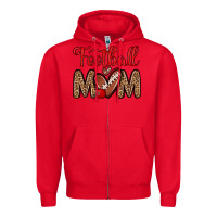 Red football mom Zipper Hoodie - Zillion Design Studio