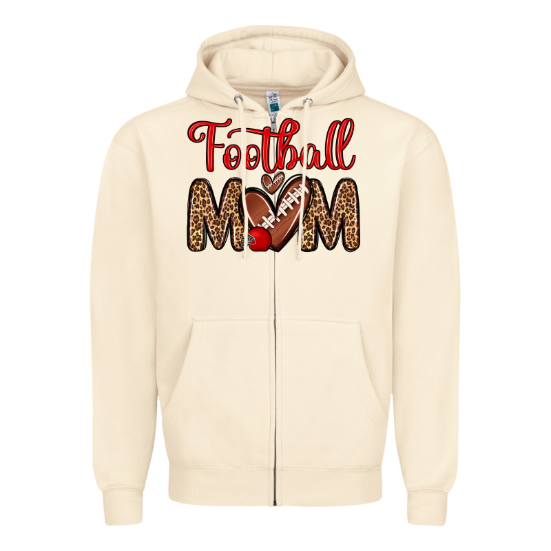 Football Mom Zipper Hoodie by Zillion Design Studio | Teevron
