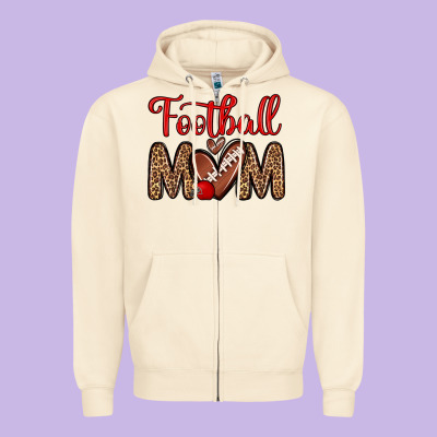 Football Mom Zipper Hoodie Designed By Zillion Design Studio