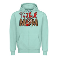 Seafoam football mom Zipper Hoodie - Zillion Design Studio