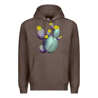 Coffee Opunthia Santa Rita Cacti Premium Hoodie - LillyAllenDesigns