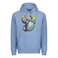 Colony Blue Opunthia Santa Rita Cacti Premium Hoodie - LillyAllenDesigns