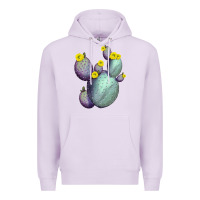 Lilac Opunthia Santa Rita Cacti Premium Hoodie - LillyAllenDesigns