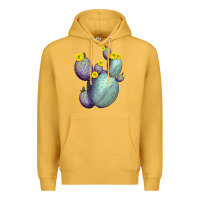 Mustard Opunthia Santa Rita Cacti Premium Hoodie - LillyAllenDesigns
