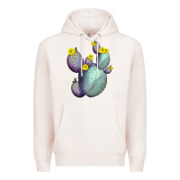 Pale Pink Opunthia Santa Rita Cacti Premium Hoodie - LillyAllenDesigns