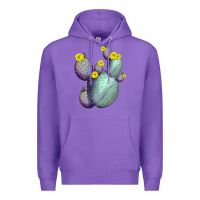 Purple Opunthia Santa Rita Cacti Premium Hoodie - LillyAllenDesigns