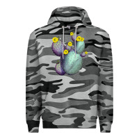 Slate Camo Opunthia Santa Rita Cacti Premium Hoodie - LillyAllenDesigns