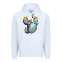 White Opunthia Santa Rita Cacti Premium Hoodie - LillyAllenDesigns