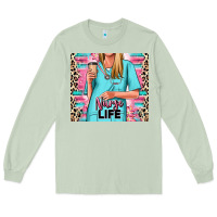 Matcha nurse life blonde woman Long Sleeve Tee - RanaPortraitStore